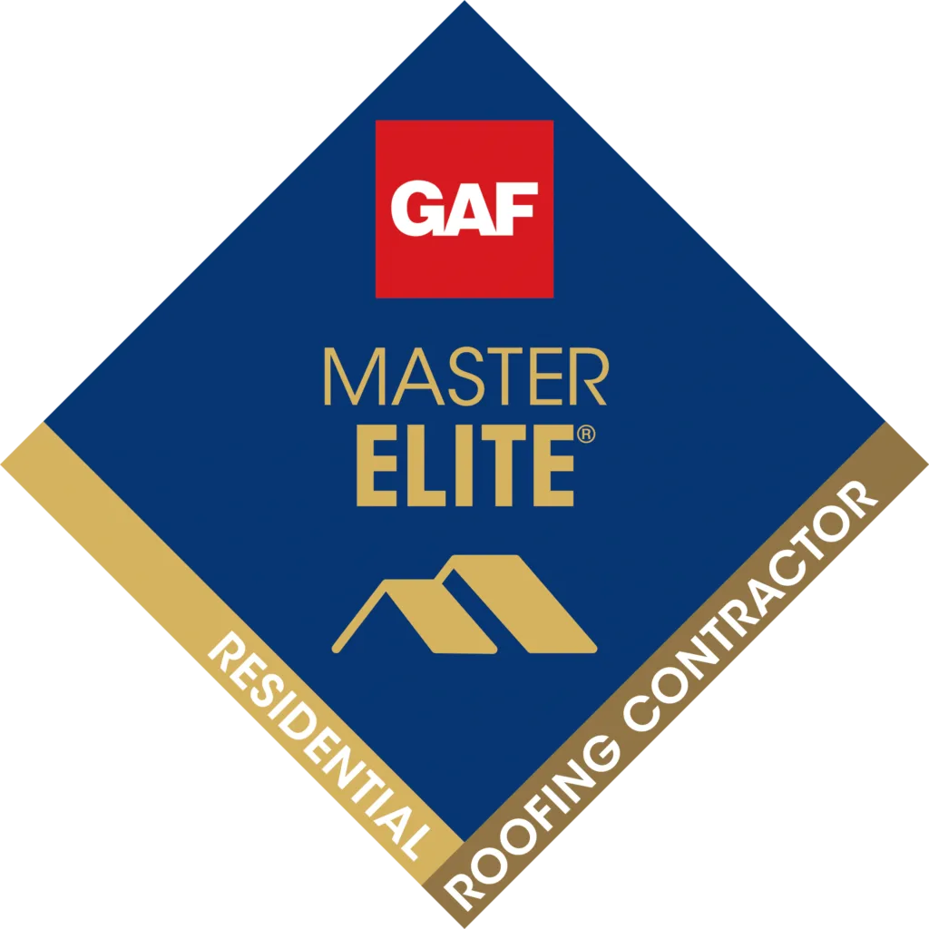 GAF Master Elite Residential Roofing Contractor badge GAF Master Elite Residential Roofing Contractor badge