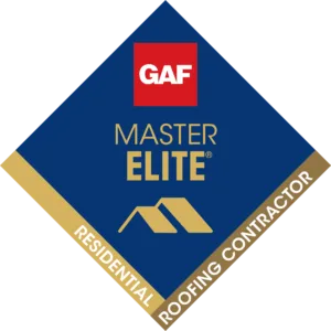 GAF Master Elite Residential Roofing Contractor logo, representing Wolf River Construction's certified roofing expertise.